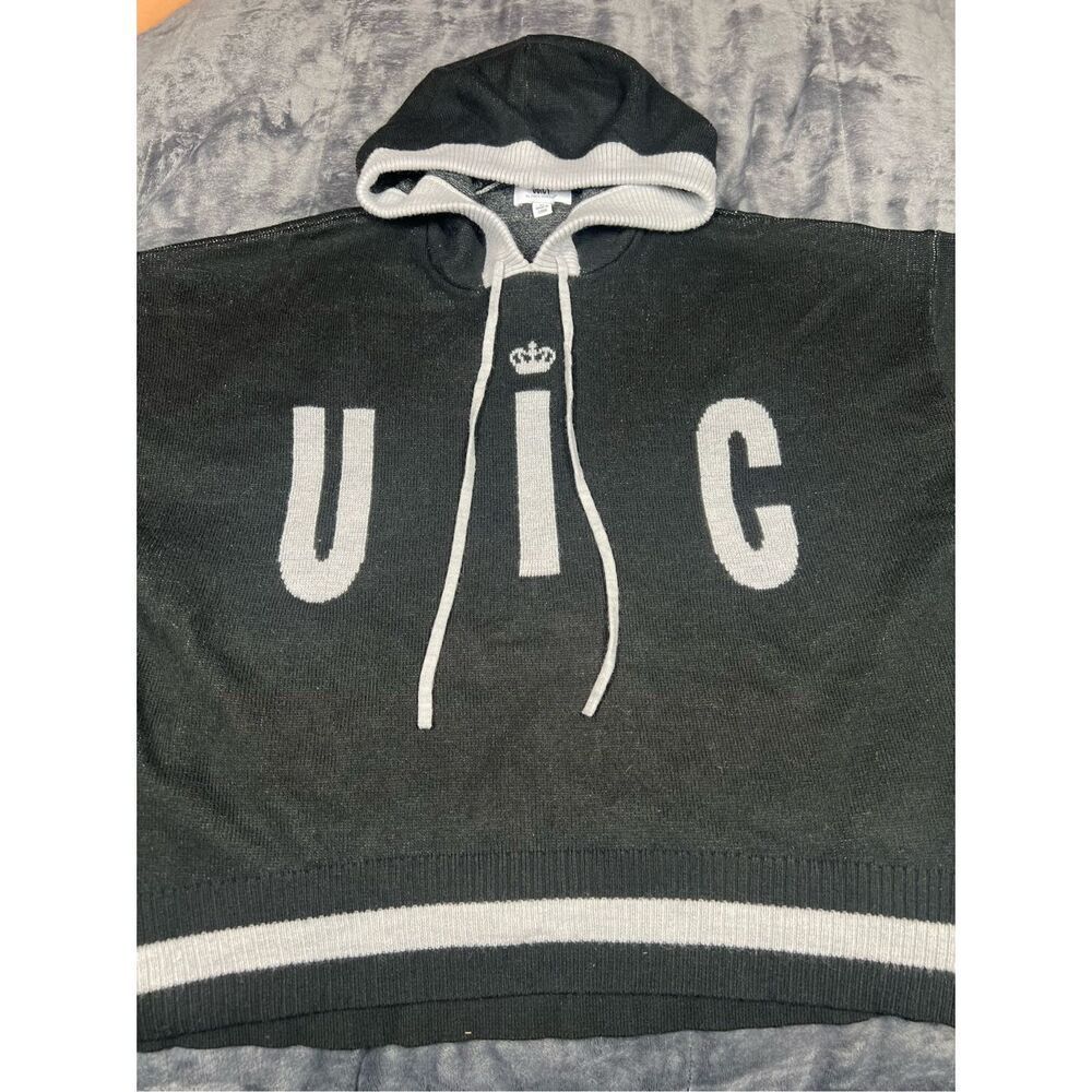 Juicy couture women’s crop top‎ hooded sweater big spell out size M￼